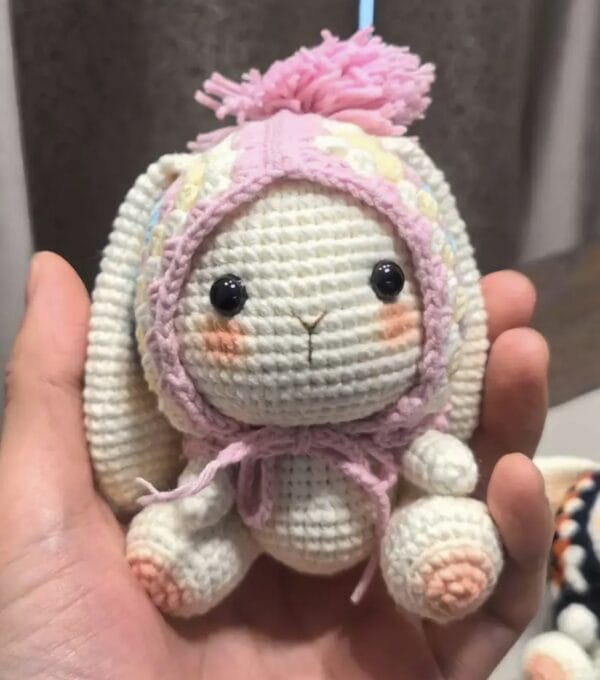 Handmade Crochet Bunny Miffy Lifestyle Keychain Bag With Charm, Handmade crochet Keychain, Bunny Crochet Keychain, Easter day, Cute Keychain